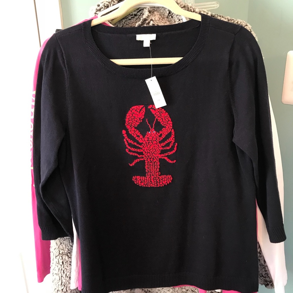 NEW navy talbots lobster sweater